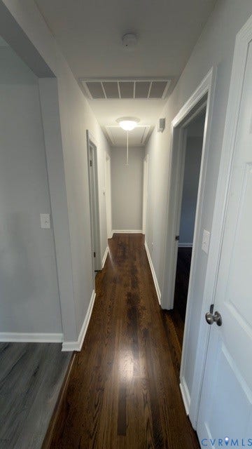 510 Old Town Drive, Ellerslie, Colonial Heights, VA 23834 Hallway featuring wood-finish flooring, neutral interior paint, and flush-mount ceiling lighting