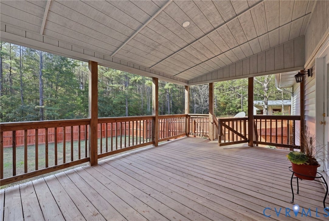 2225 Pine Cove Trail, Powhatan Countryside, Powhatan, VA 23139 Covered Back Deck