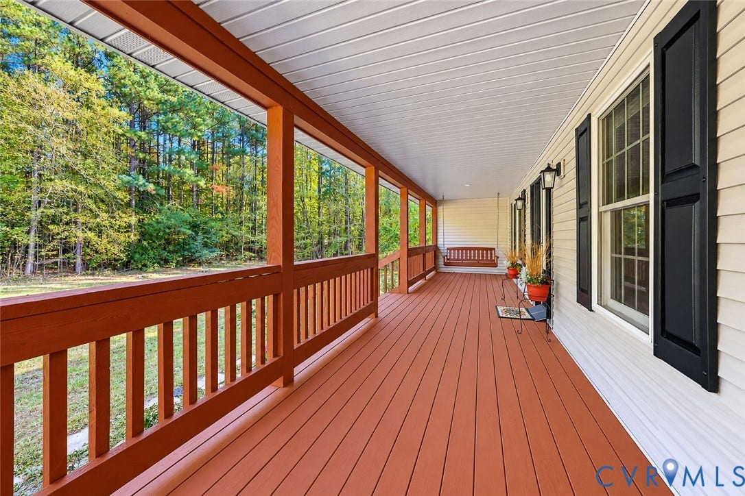 2225 Pine Cove Trail, Powhatan Countryside, Powhatan, VA 23139 Full Front Porch