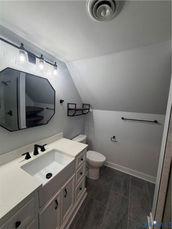 2305 Lydell Drive, Ginter Park - Adjacent, Glen Allen, VA 23228 Bathroom featuring a farmhouse-style apron sink, matte black fixtures, an octagonal mirror, built-in shelving, and tile flooring