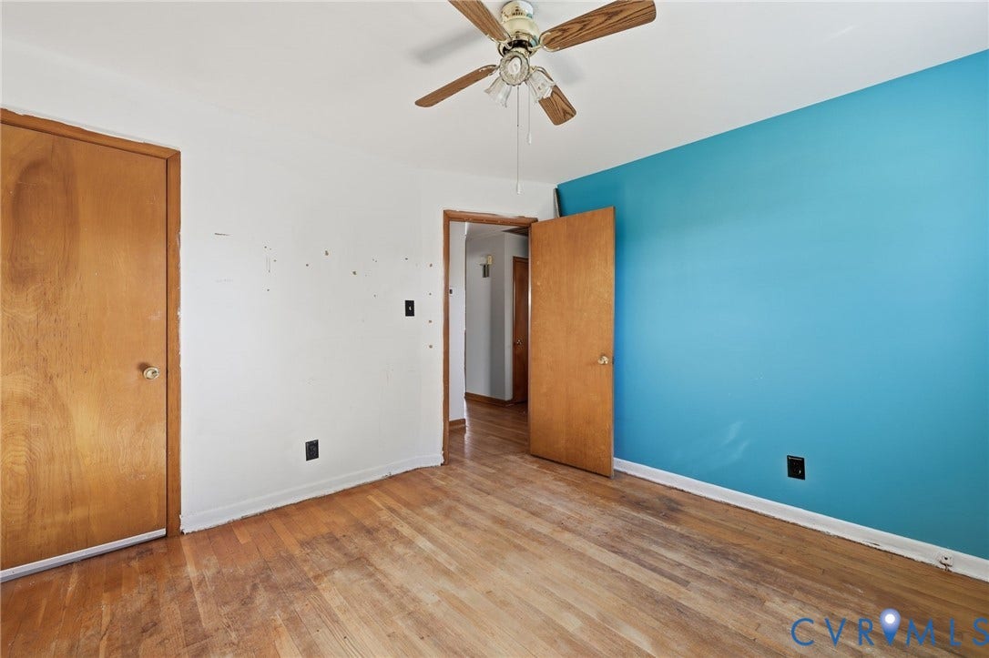 628 Ryan Avenue, Ryan, Colonial Heights, VA 23834 Wood-finish flooring, ceiling fan with integrated lighting, and solid core wood-finish interior doors