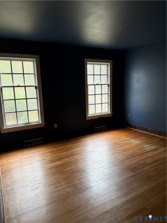20 Jonquil Lane, Newport News, VA 23606 First Floor Bedroom Room featuring wood-finish flooring and two multi-pane windows with grid detailing