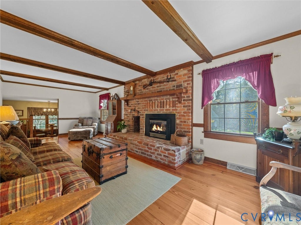 2060 Fairlane Drive, Fairlane, Powhatan, VA 23139 Wood floors, Beamed Ceilings and the most perfect fireplace