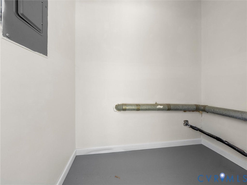 406 Alamosa Drive, Henrico, VA 23075 Utility area featuring painted walls, exposed piping, and a central electrical panel