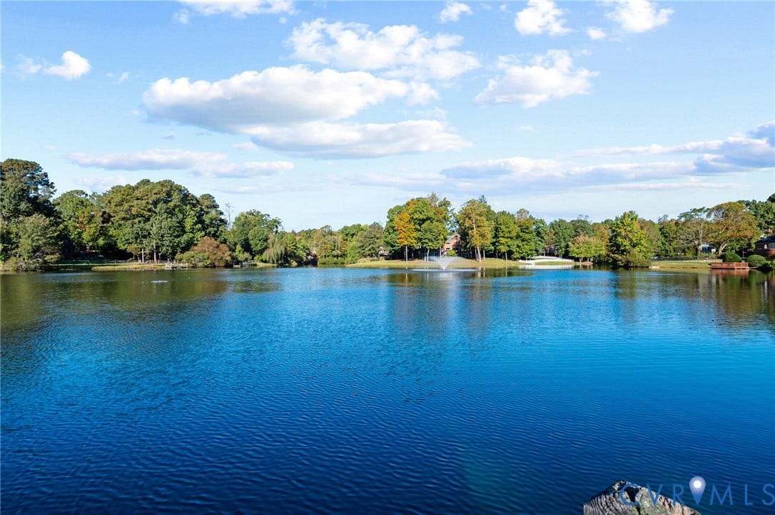 11429 Barrington Bridge Court, Henrico, VA 23233 Waterfront setting featuring a centered fountain and mature perimeter trees