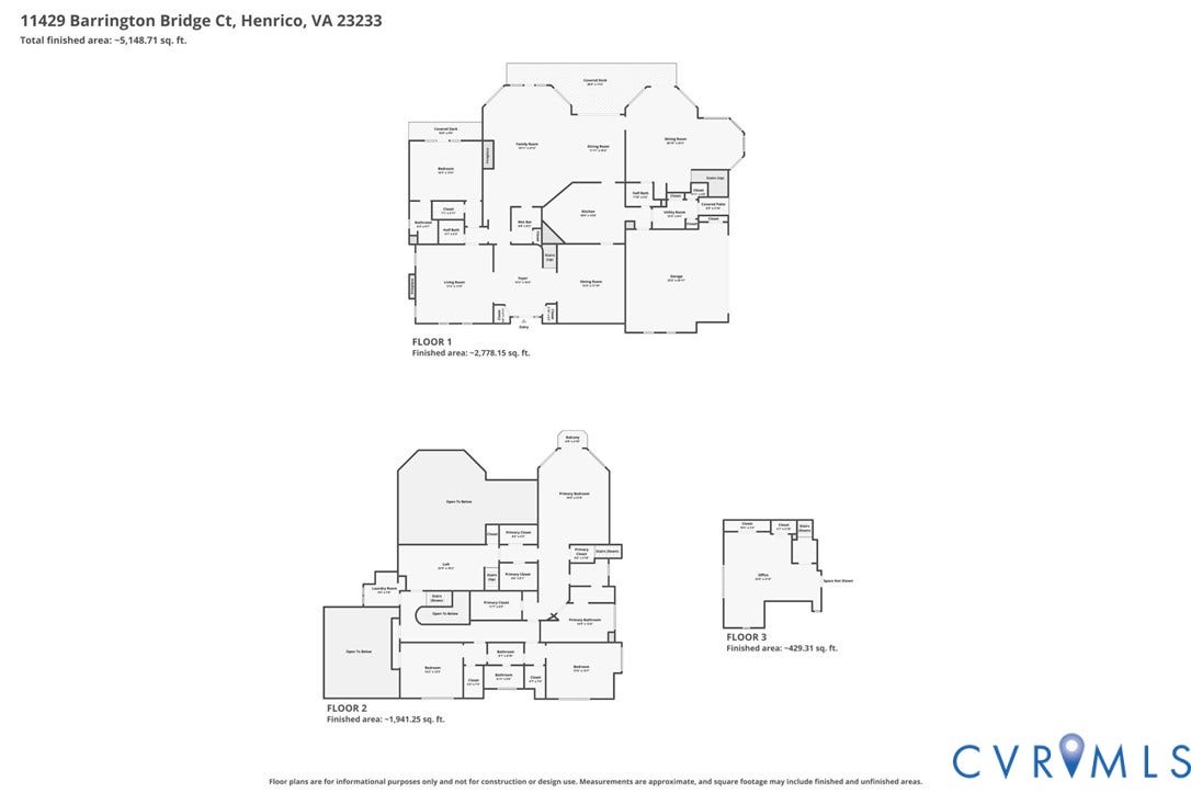 11429 Barrington Bridge Court, Henrico, VA 23233 Floor plan - Combined