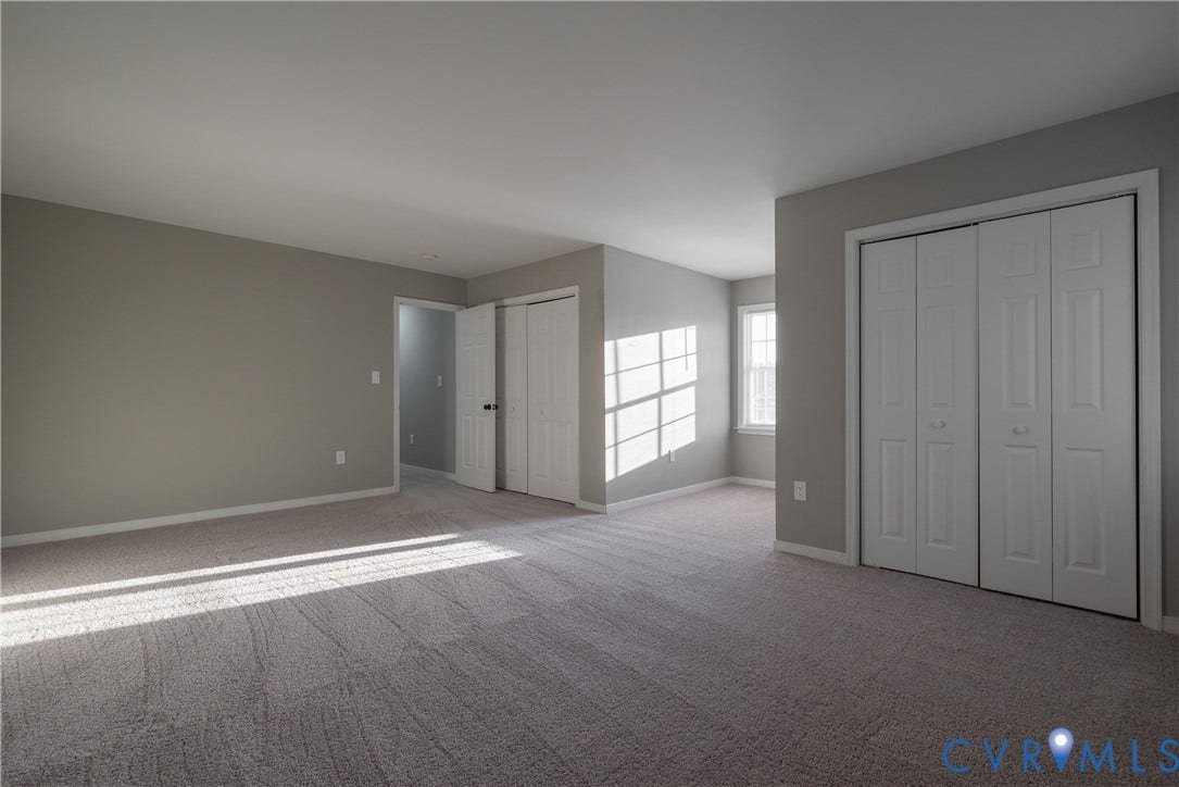 7009 Summers Trace Court, Chesterfield, VA 23832 Bedroom #4 with Neutral wall tones, wall-to-wall carpeting, and dual bi-fold door closets