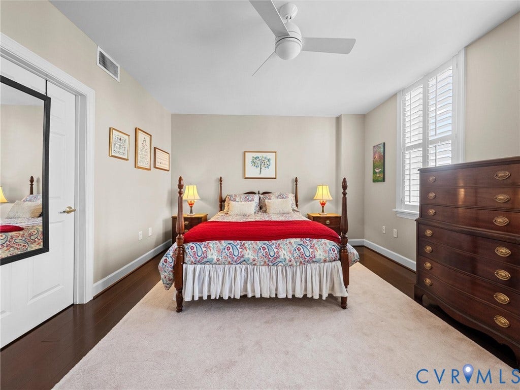 413 Stuart Circle, #3B, Historic Fan District, Richmond, VA 23220 Alternate view of primary bedroom.
