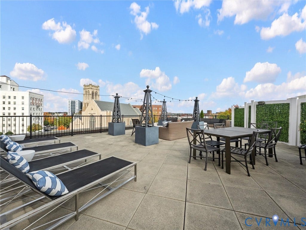 413 Stuart Circle, #3B, Historic Fan District, Richmond, VA 23220 Community space: Rooftop terrace for use of the residents of One Monument Avenue.