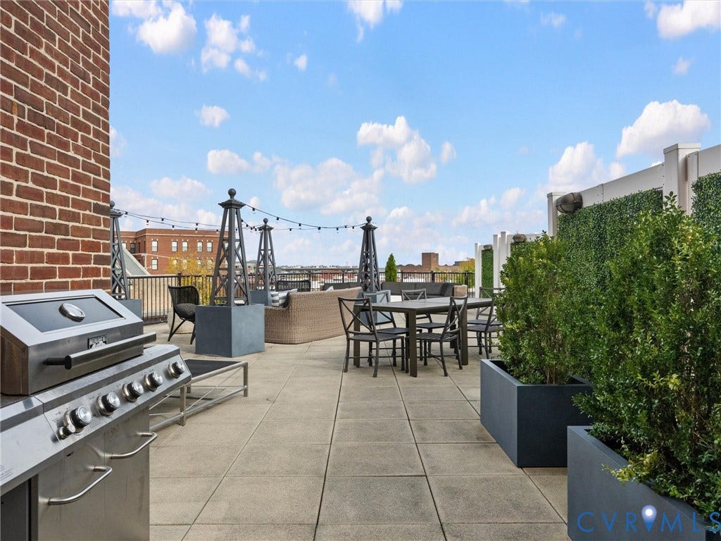 413 Stuart Circle, #3B, Historic Fan District, Richmond, VA 23220 Community space: Rooftop terrace for use of the residents of One Monument Avenue.