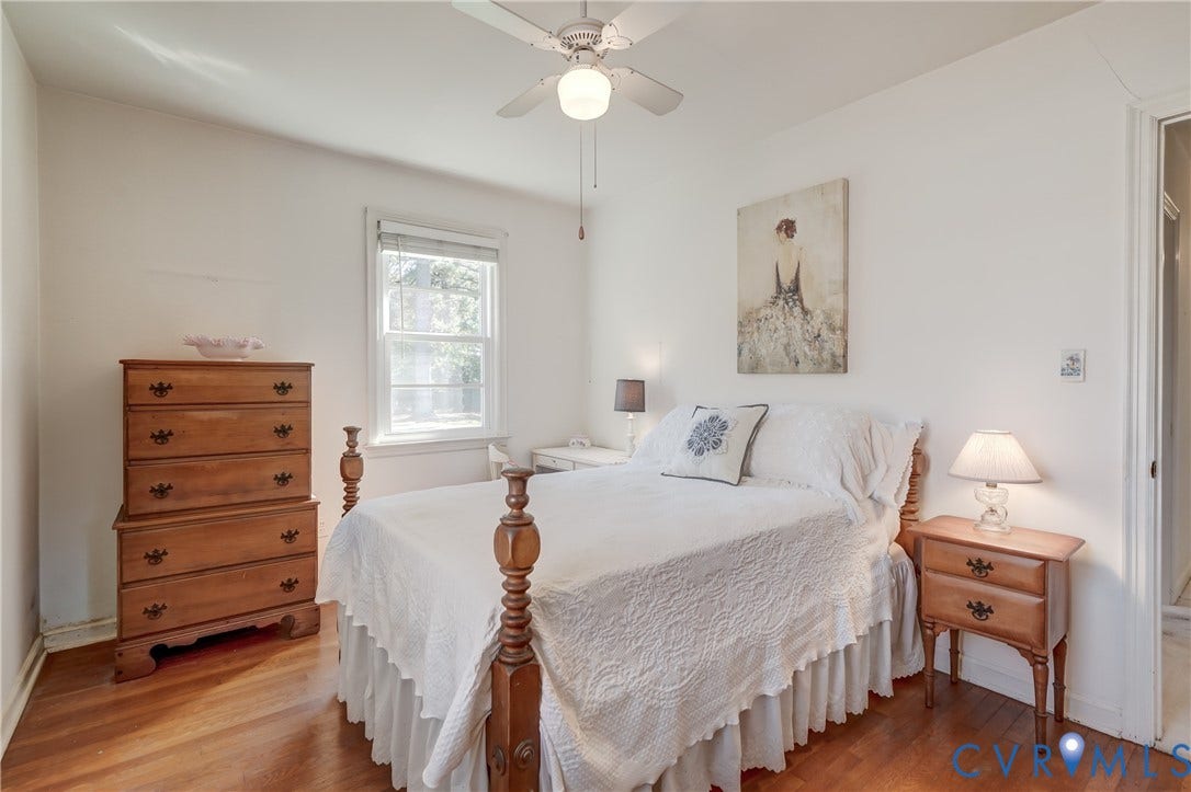 409 Lilliston Avenue, Colonial Heights, VA 23834 Wood-finish flooring, white walls, and a ceiling fan with integrated lighting