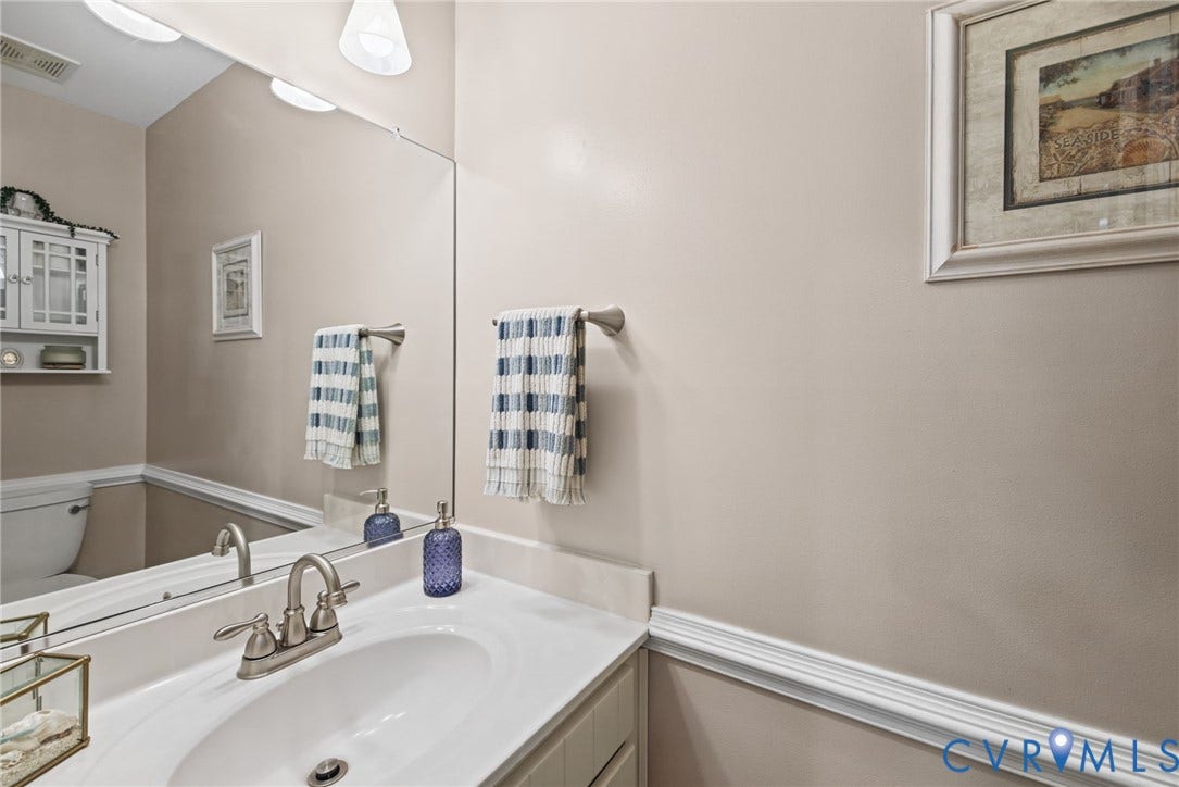 Half Bath on First Floor
