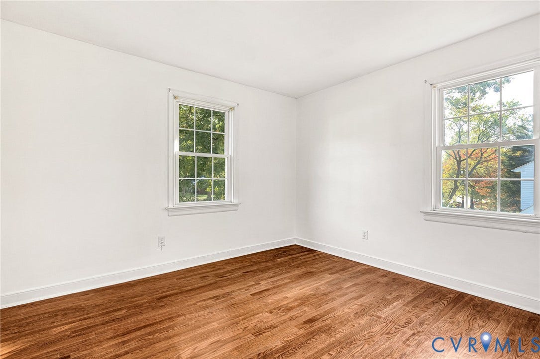 1526 Westshire Lane, Henrico, VA 23238 Interior room featuring wood-finish flooring, white walls, and multi-pane windows