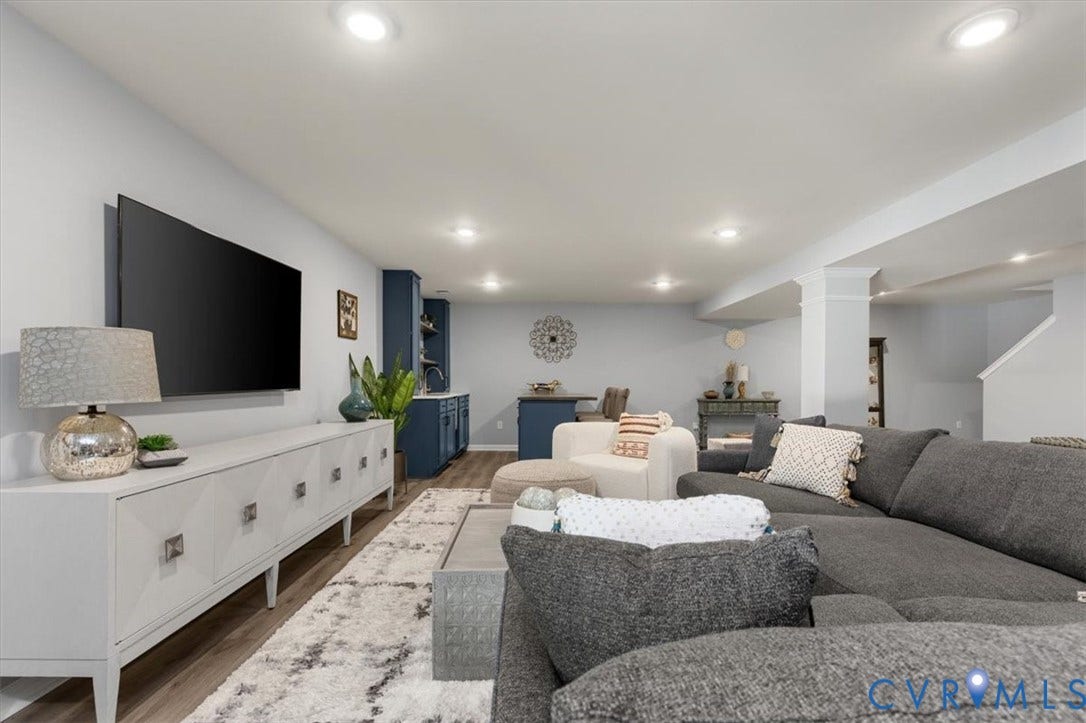 5325 Sandy Ridge Court, Chesterfield, VA 23832 Finished basement living area, recessed lighting, Open Concept, new high end LVP