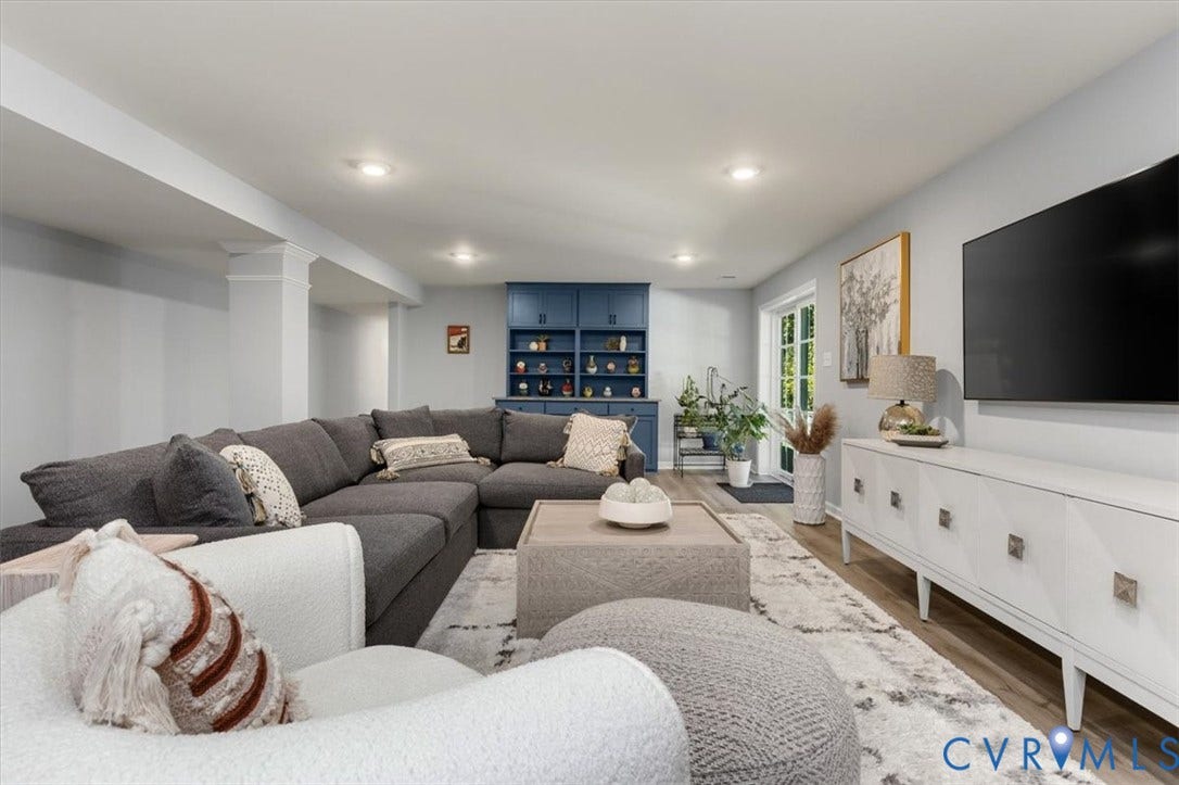 5325 Sandy Ridge Court, Chesterfield, VA 23832 Finished basement living area, recessed lighting, Open Concept, new high end LVP