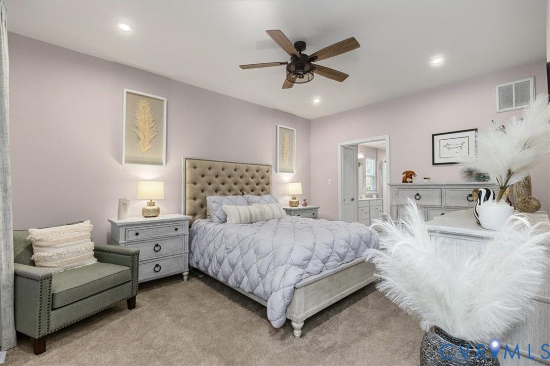 5325 Sandy Ridge Court, Chesterfield, VA 23832 Primary Bedroom with Stain proof/pet proof carpet, En-suite, walk in closet