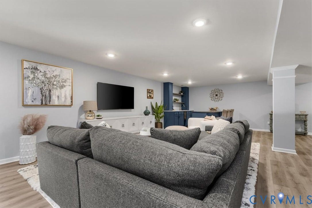 5325 Sandy Ridge Court, Chesterfield, VA 23832 Finished basement living area, recessed lighting, Open Concept, new high end LVP