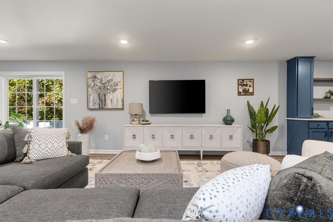 5325 Sandy Ridge Court, Chesterfield, VA 23832 Finished basement living area, recessed lighting, Open Concept, new high end LVP