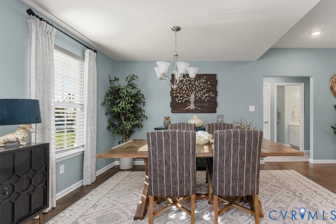 5325 Sandy Ridge Court, Chesterfield, VA 23832 Dining Room with new scratch proof high end LVP