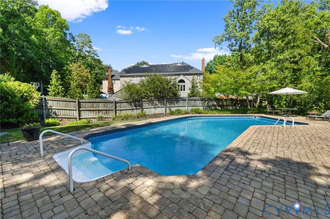 4016 Tottenham Court, Windsor Place West, Henrico, VA 23233 Gorgeous Inground Pool with huge paver surround