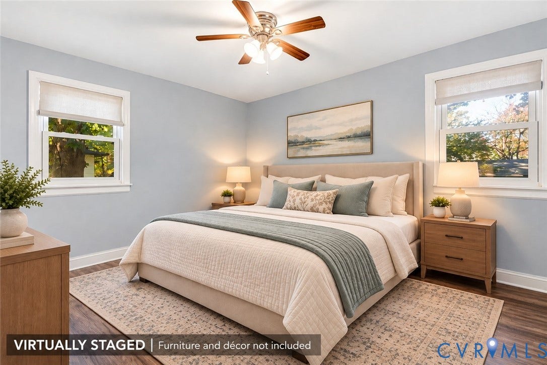 7304 Bowler Street, Henrico, VA 23228 Primary Bedroom-Virtually Stagged