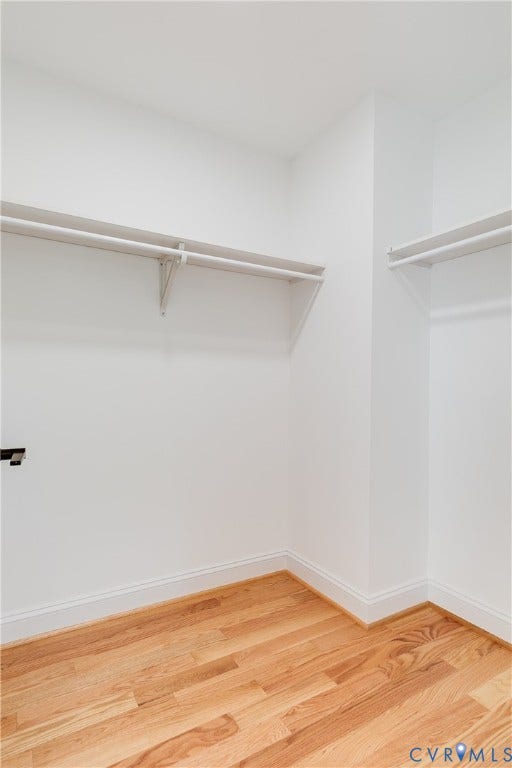 637 Ellens Haven Alley, Highland Grove, Richmond, VA 23222 Storage space featuring wood-finish flooring and dual tiers of white shelving