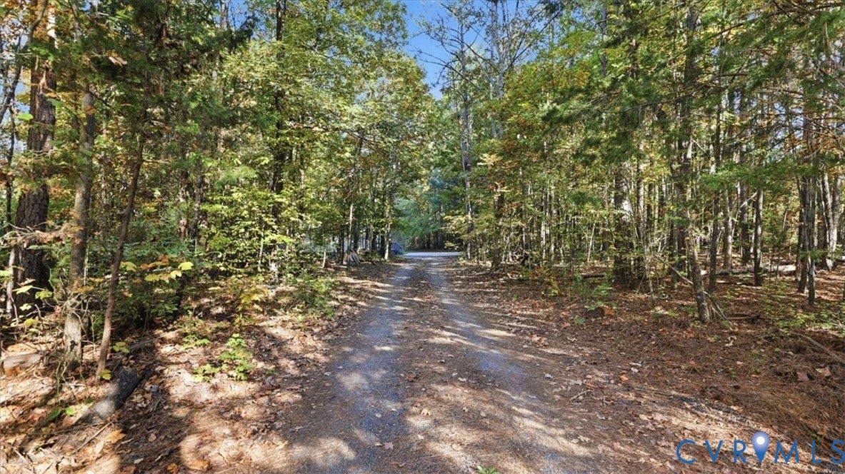 75 Claybank Road, Cumberland, VA 23040 Unimproved land featuring a cleared gravel path and dense mature forest canopy