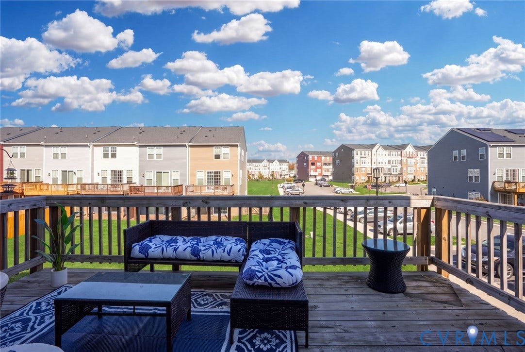 640 Rivanna Hill Road, Glen Allen, VA 23060 The spacious rear deck offers an inviting spot for morning coffee, outdoor lounging, or catching up with friends.
