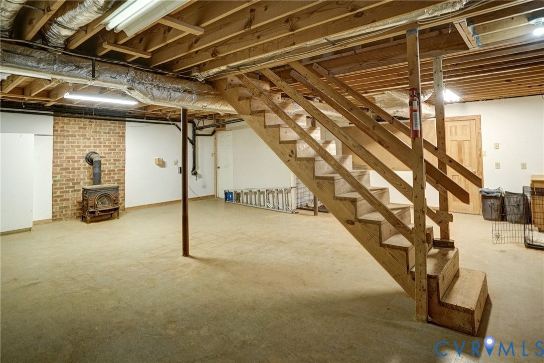2180 Gum Drive, Smokey Hollow, Manakin Sabot, VA 23103 Additional View of Basement - Utility Closet Located Here