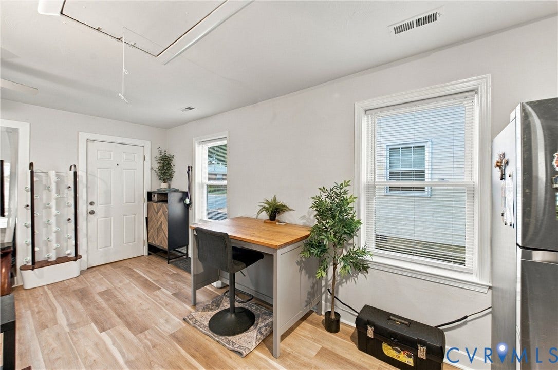 20 Victor Street, Geo Moss Estate, Hampton, VA 23669 Wood-finish flooring, dual windows with blinds, and solid-panel interior door