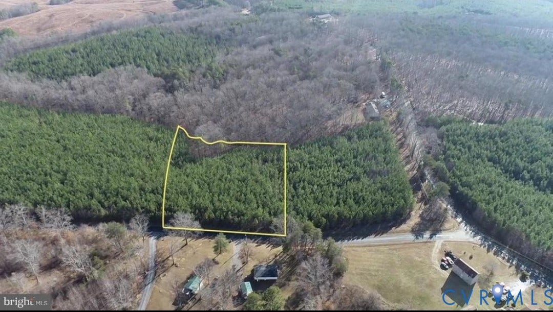 0 Harlem River Dr, Ruther Glen, VA 22546 Aerial perspective of expansive wooded acreage featuring dense evergreen and deciduous tree coverage