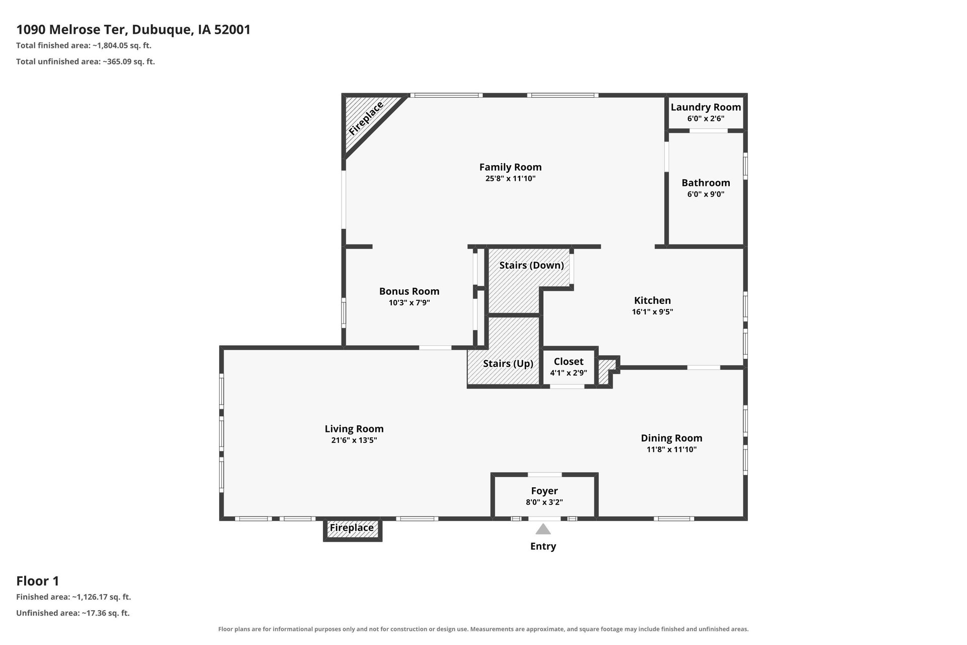 1090 Melrose Terrace, Dubuque, IA 52001 1090 Melrose Terrace, Dubuque, IA 52001