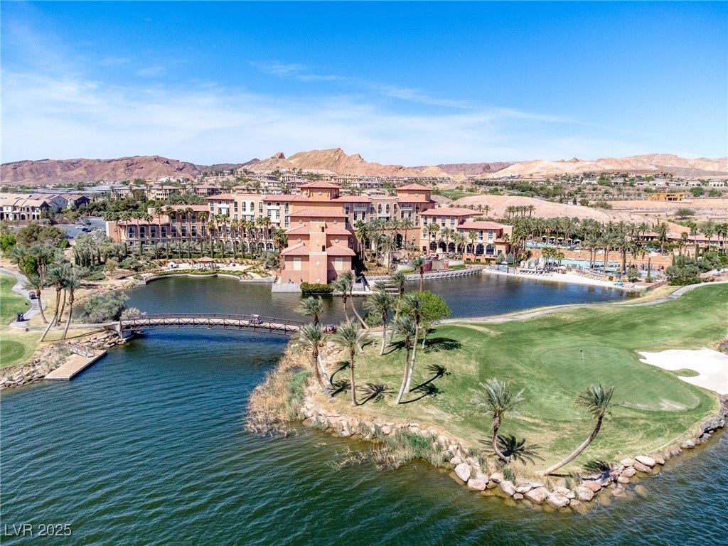 29 Porto Malaga Street, Henderson, NV 89011 Beautiful lake views offering a peaceful, scenic backdrop.