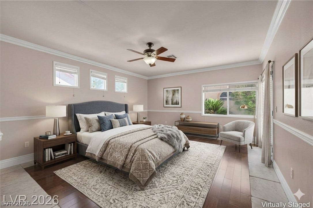 10540 Canon Perdido Street, Las Vegas, NV 89141 Primary bedroom virtually staged