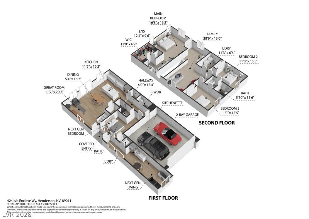 424 Isla Enclave Way, Henderson, NV 89011 Explore the comprehensive layout of this residence across two well-appointed floors.