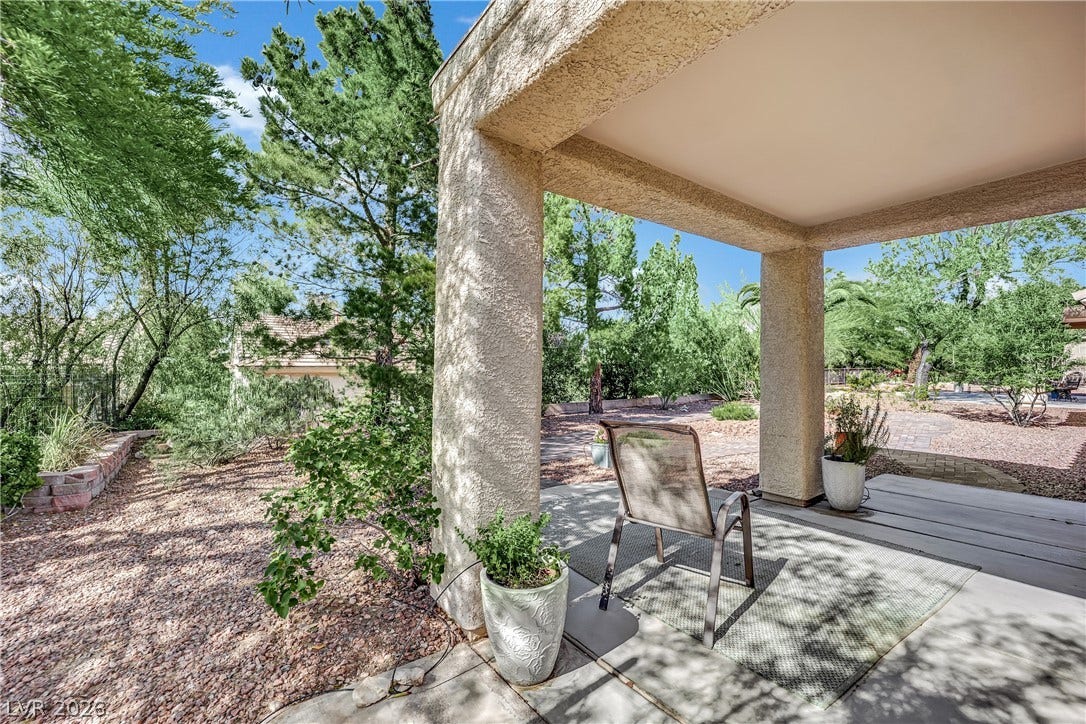 This private patio offers a serene outdoor escape, perfect for tranquil moments.