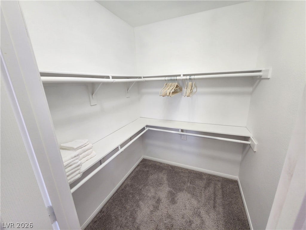 2743 Peekskill Avenue, Henderson, NV 89052 This spacious closet features ample shelving and hanging space for optimal organization.