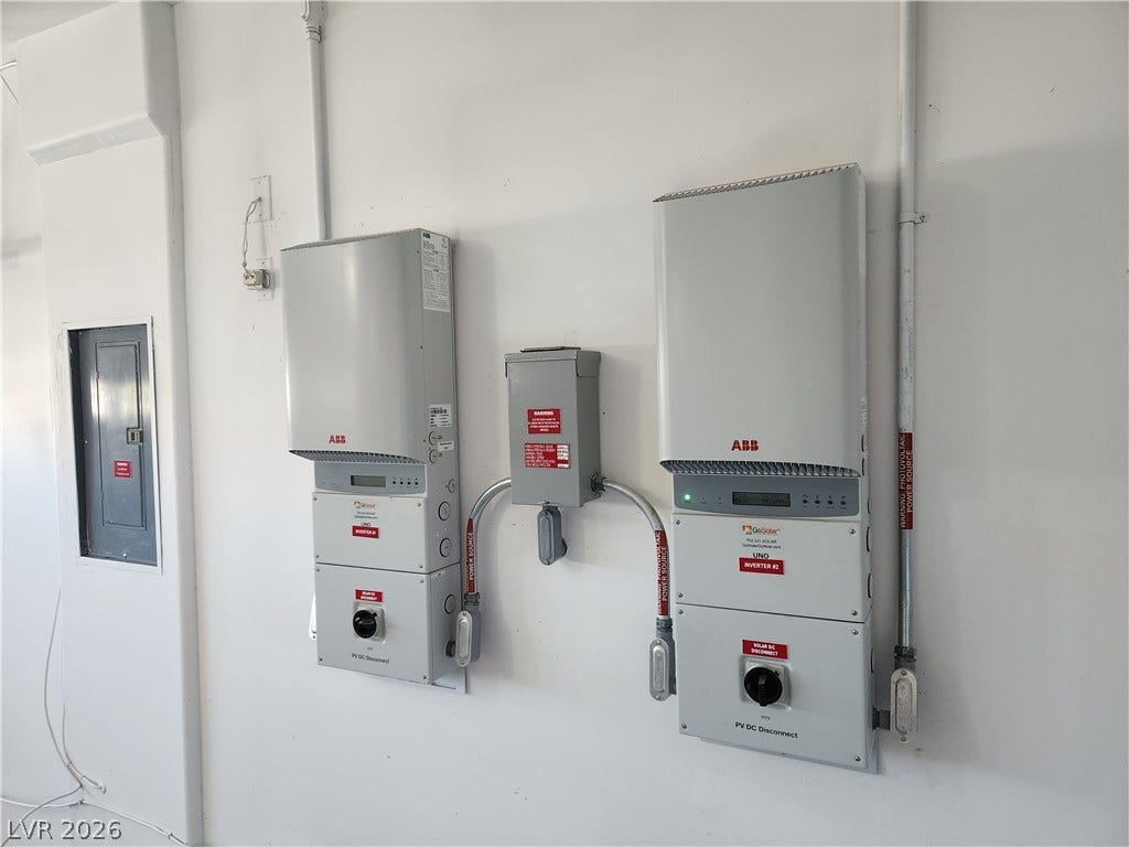 2743 Peekskill Avenue, Henderson, NV 89052 These two solar inverters optimize energy production and efficiency.