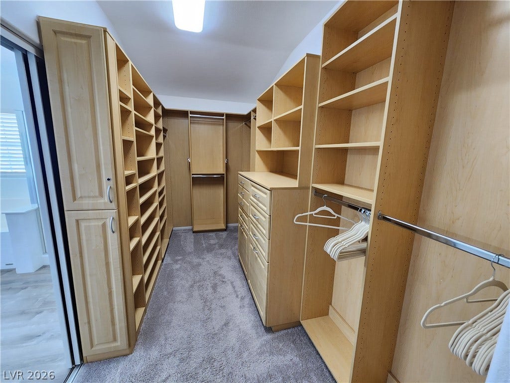 2743 Peekskill Avenue, Henderson, NV 89052 This spacious closet features ample shelving and hanging space for organized storage.