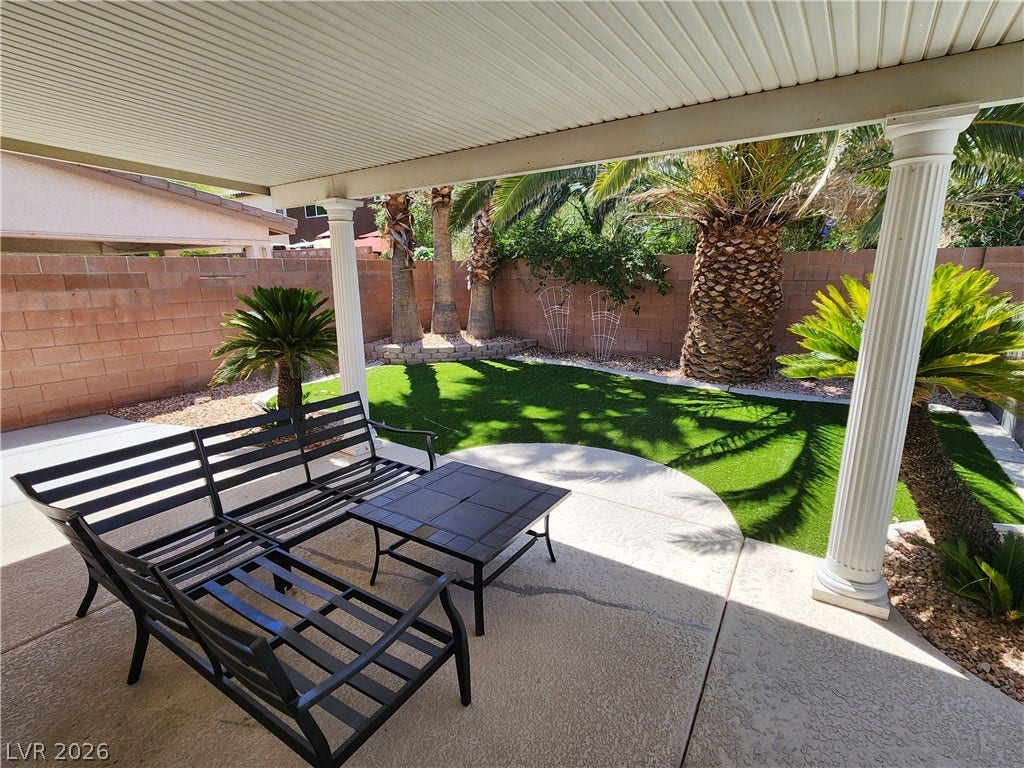 2743 Peekskill Avenue, Henderson, NV 89052 This private yard offers a perfect retreat for relaxation and outdoor enjoyment.