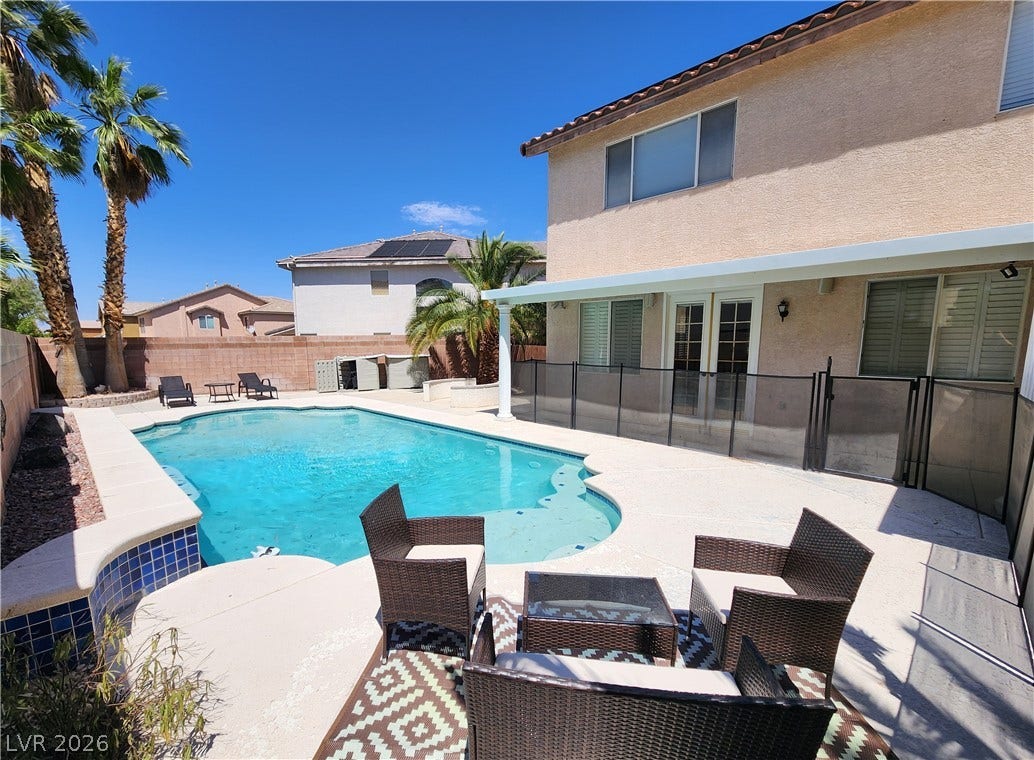 2743 Peekskill Avenue, Henderson, NV 89052 Enjoy sunny days by the poolside in this vibrant outdoor oasis.