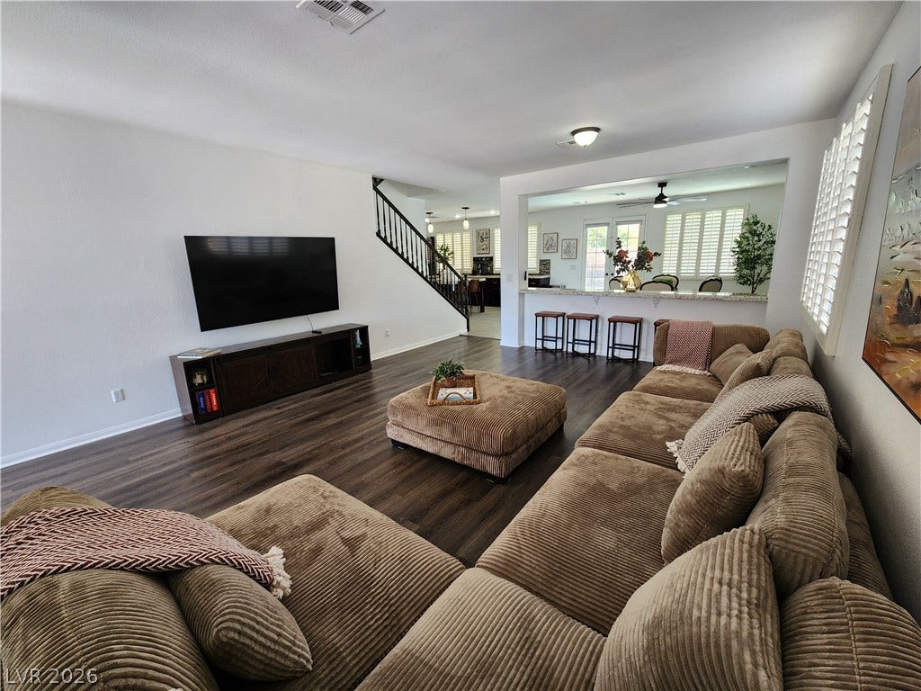2743 Peekskill Avenue, Henderson, NV 89052 This inviting living area boasts an open floor plan, perfect for comfortable living and entertaining.