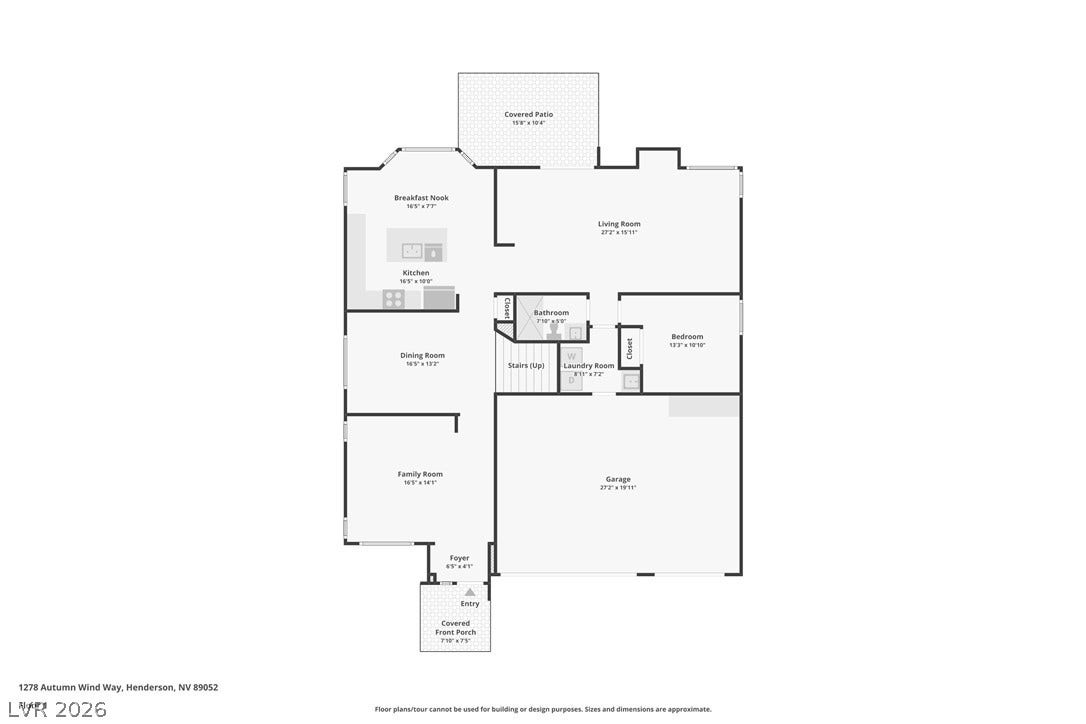 1278 Autumn Wind Way, Henderson, NV 89052 A comprehensive floor plan detailing the ground level's thoughtful layout for effortless living.
