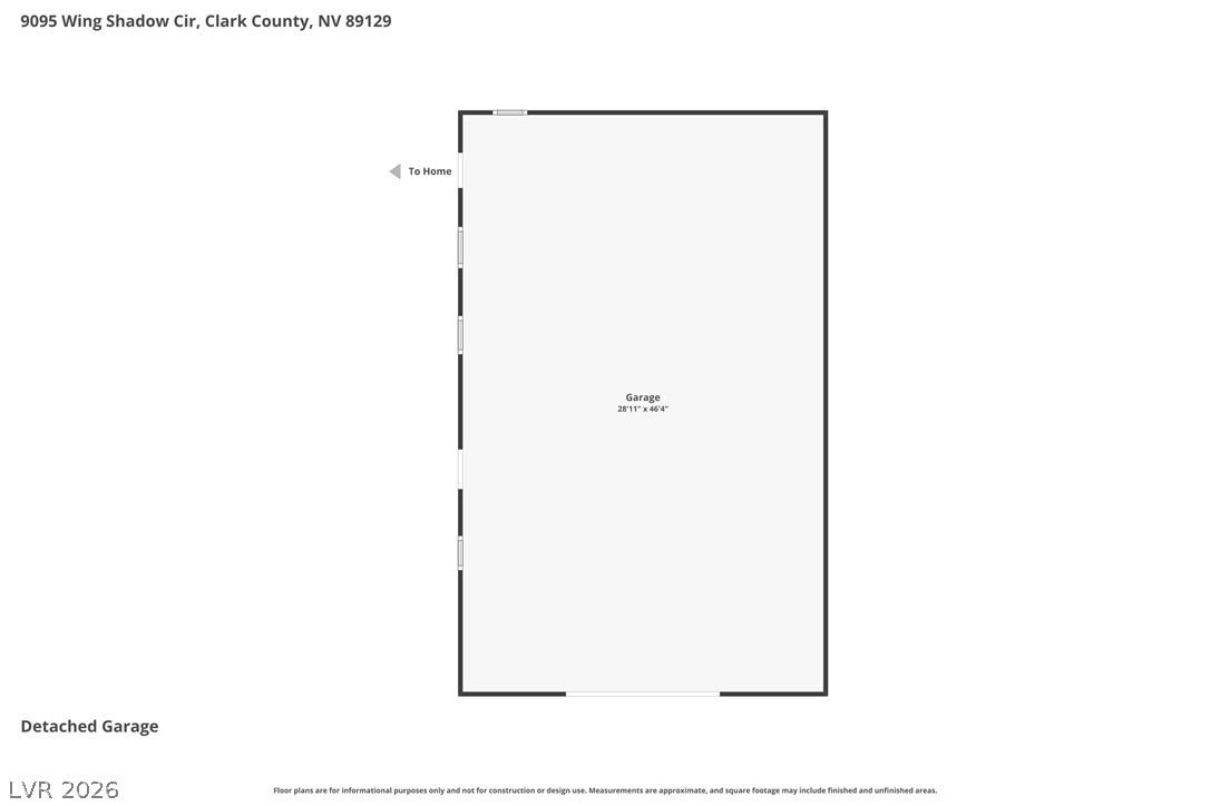 9095 Wing Shadow Circle, Las Vegas, NV 89129 Floor Plan Garage / Workshop