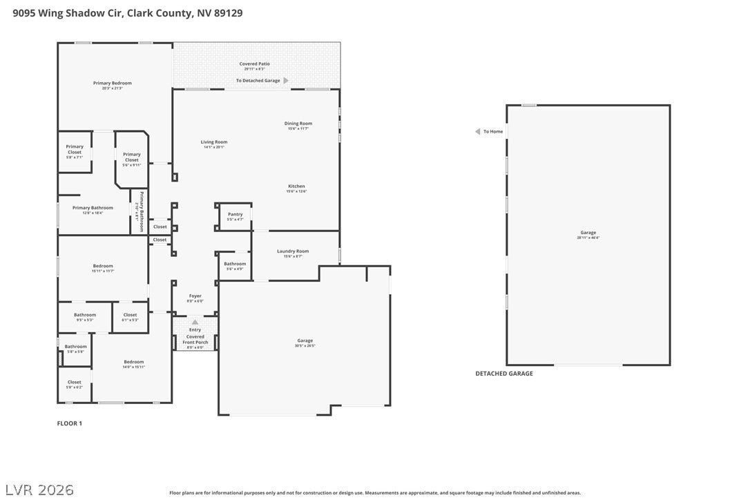 9095 Wing Shadow Circle, Las Vegas, NV 89129 Floor Plan Combined