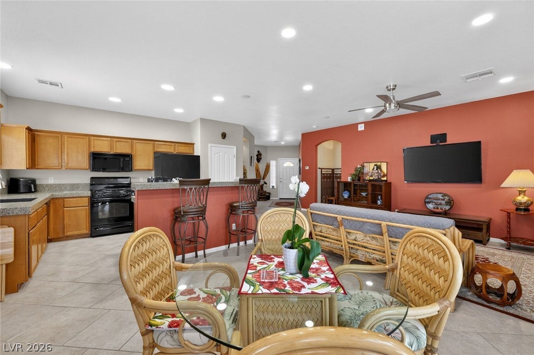 4467 Verdiccio Avenue, Las Vegas, NV 89141 Dining area adjacent to the Kitchen and Living Space.