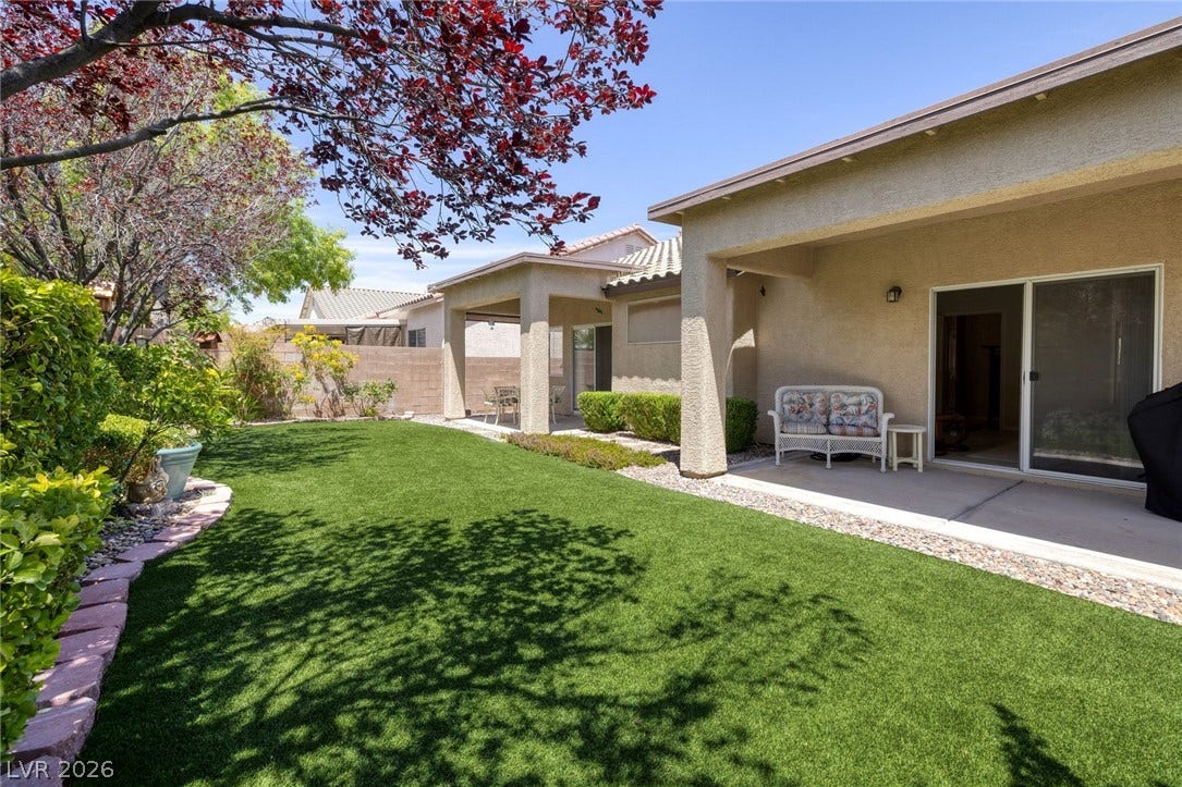 4467 Verdiccio Avenue, Las Vegas, NV 89141 Turf installed in 5 years ago. Clean look and easy maintenance.