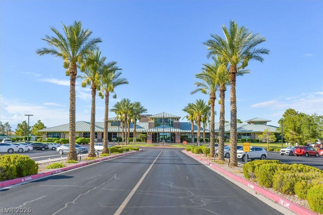 468 Bonnie Brook Place, Henderson, NV 89012 Palm lined drive takes you to the community Club House.