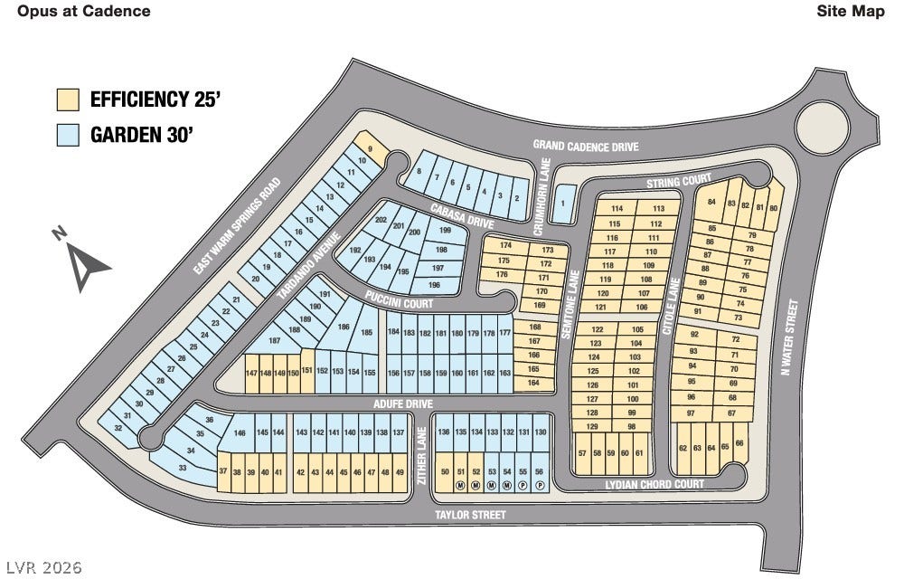 656 Semitone Lane, Henderson, NV 89015 Opus at Cadence Site Map
