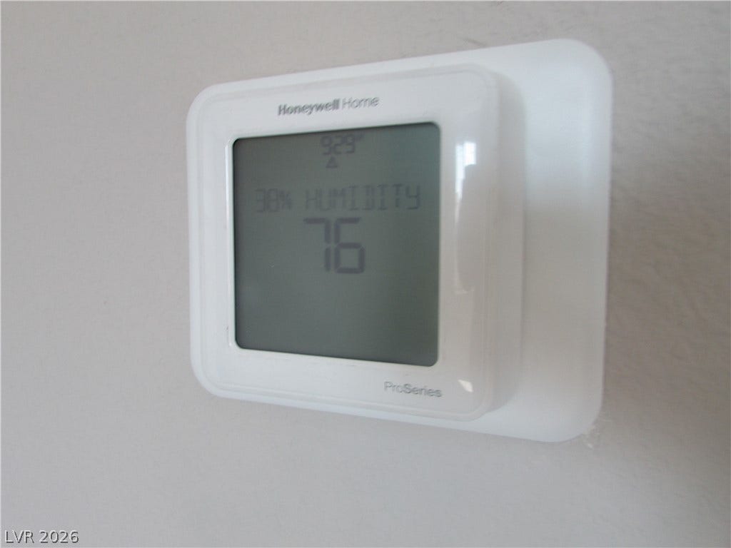 988 Gentle Swan, Henderson, NV 89011 Smart thermostat technology offers precise climate control for optimal comfort and energy efficiency. Primary Bedroom has its own Zone and thermostat! Great for comfort and energy savings! Photo is of actual home.